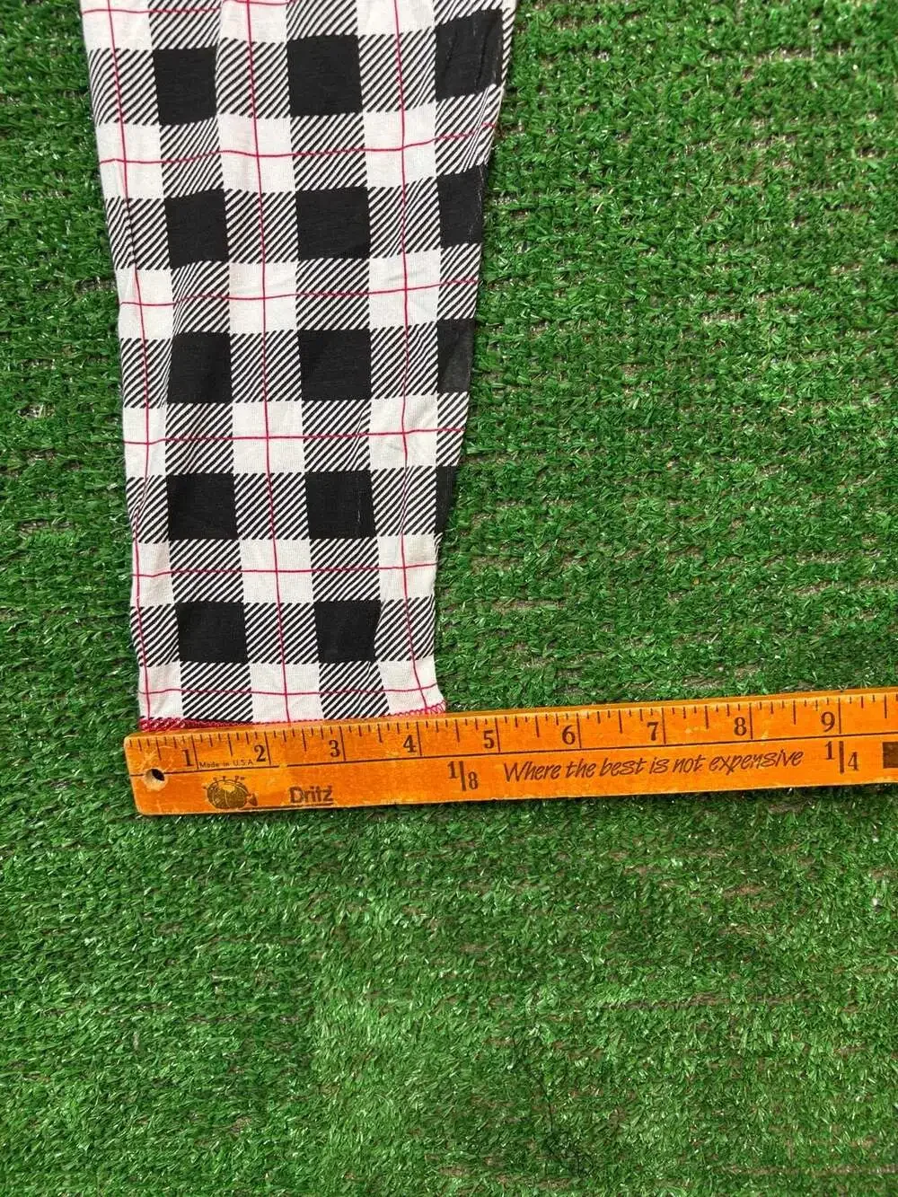 Kickee Buffalo Check Pajama Set Size 14 Black White Red Plaid Long Sleeve